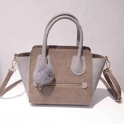 2016 Spring Smiley PU Leather Tote Bag Women Trapeze Fashion Designer Handbags High Quality Ladies Bags Vintage Crossbody Bags