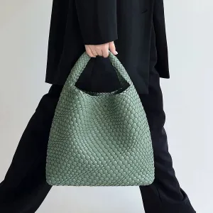 A&A Luxe Yara Woven Large Tote Bag