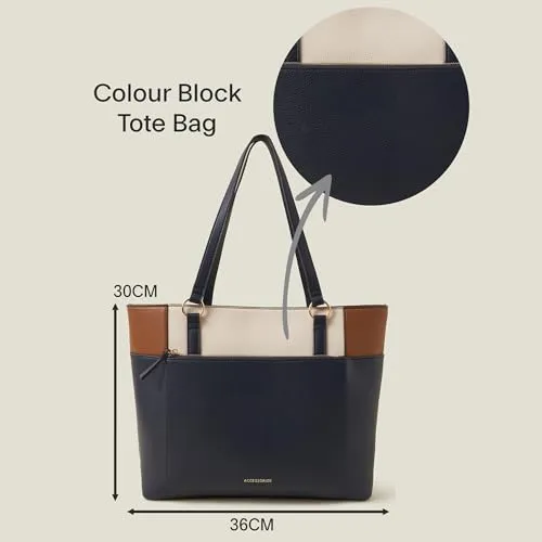 Accessorize London Women's Colour Block Tote Bag