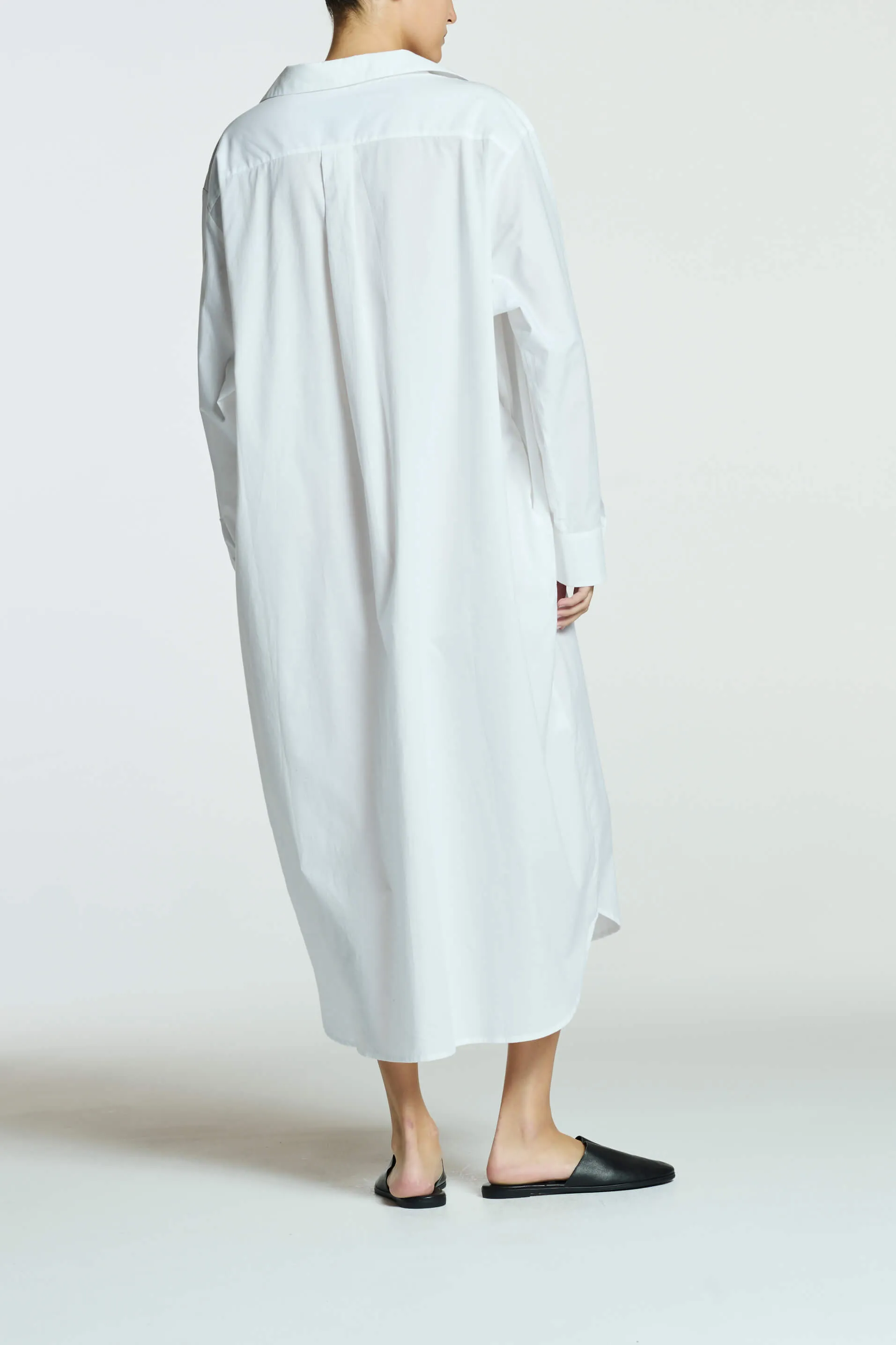 Allegra Shirt Dress White Cotton