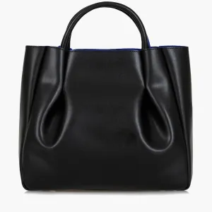 Amalfi Large Leather Tote Bag - Black