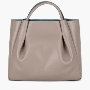 Amalfi Large Leather Tote Bag - Fango