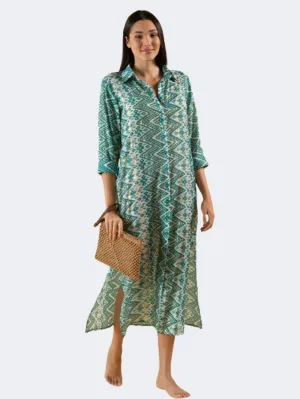 Amelie Fresh Women Beach Shirt Green