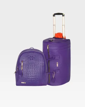 Apollo 2 Backpack & Rolling Duffle Bag Set in Purple