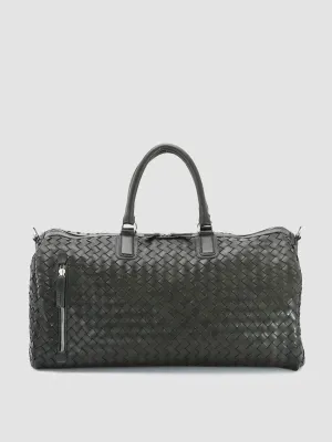 ARMOR 01 - Green Woven Leather Weekender