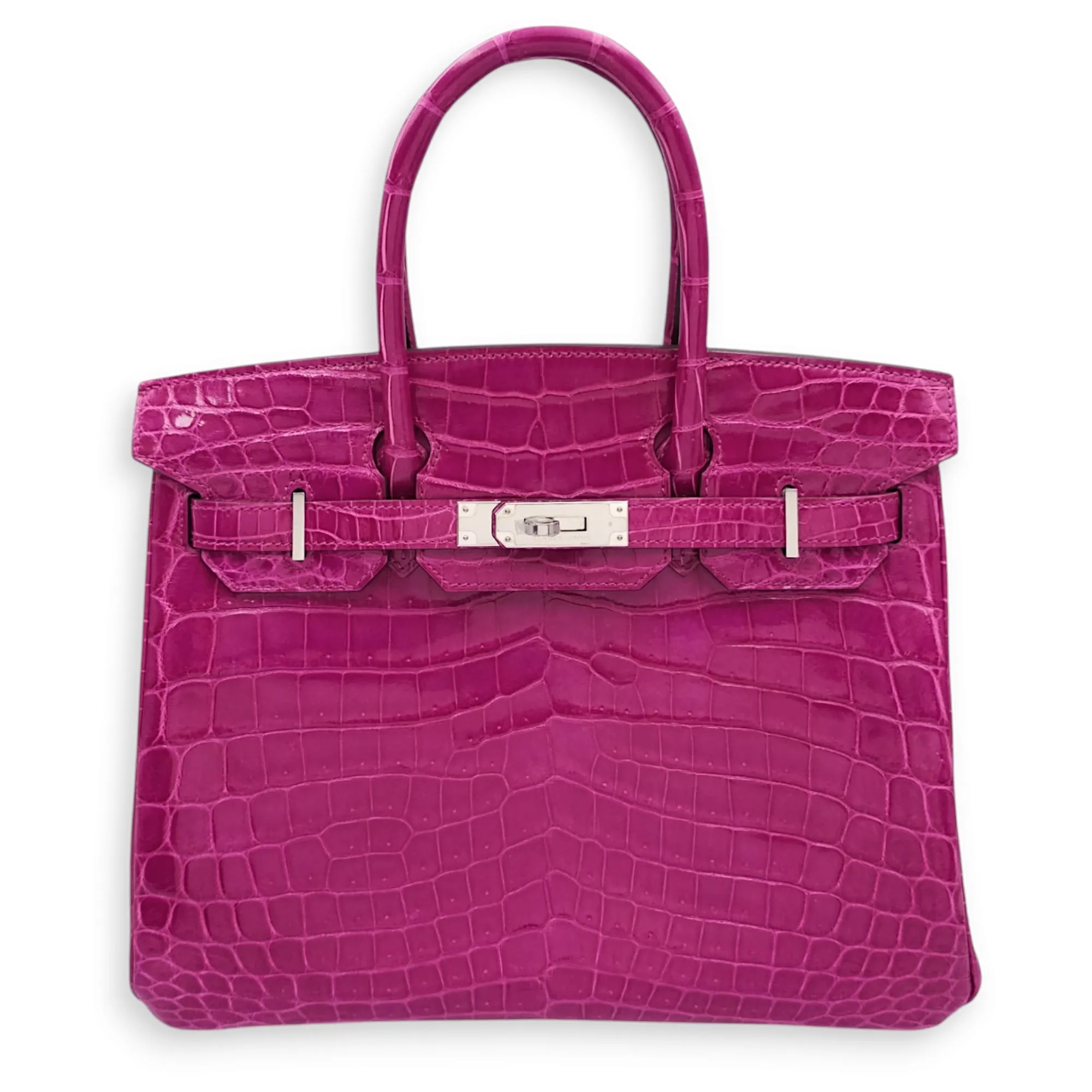 Birkin 30 Pink in Shiny Niloticus, Palladium hardware