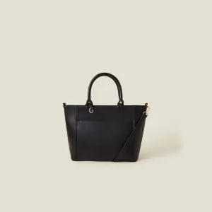 Black Monica Faux Leather Handbag