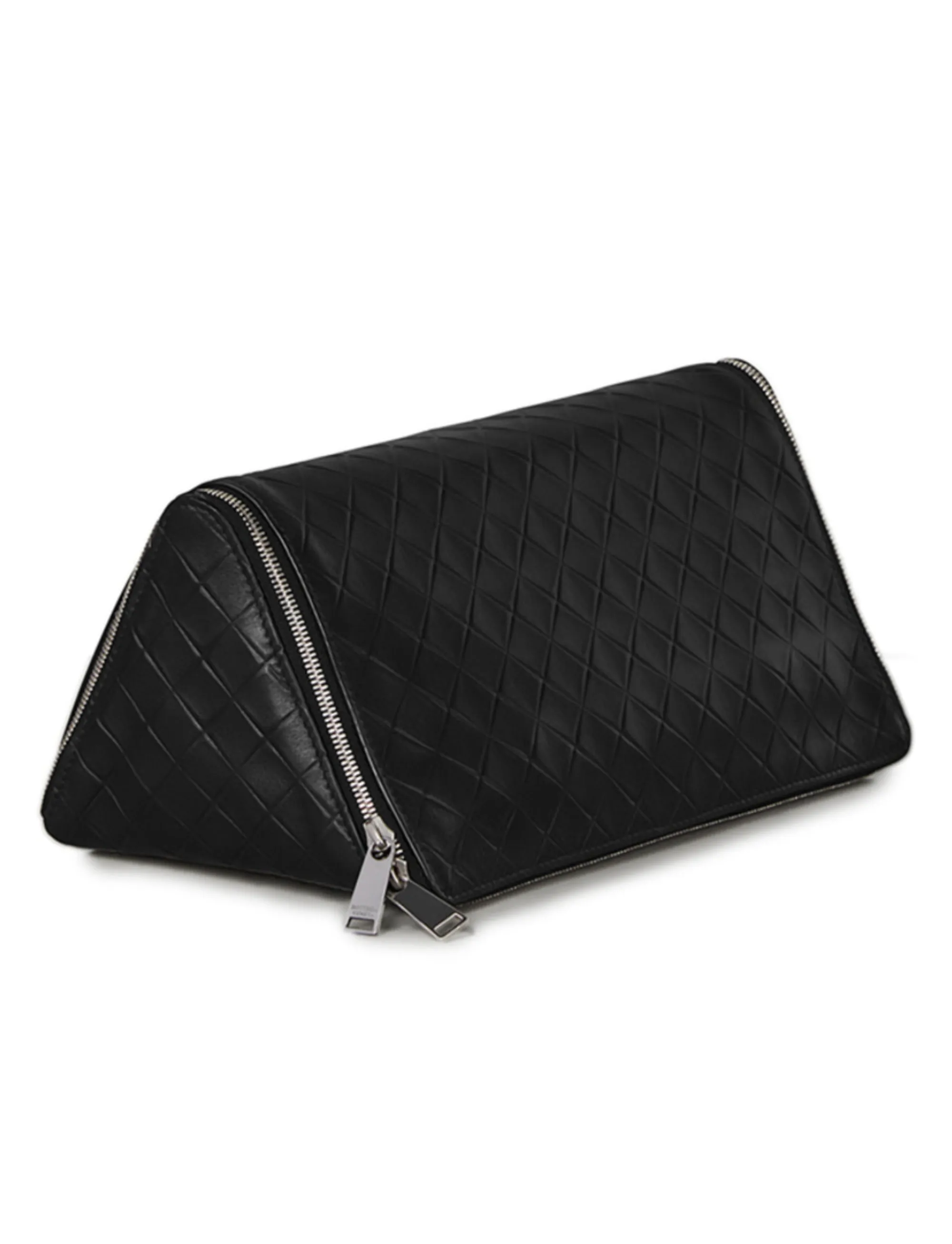 Bottega Veneta Leather Black Clutch