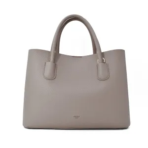 Cher Tote with Signet in Light Mud Grey