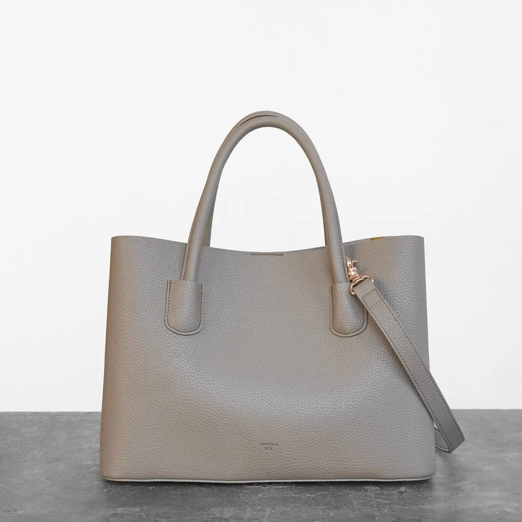 Cher Tote with Signet in Light Mud Grey