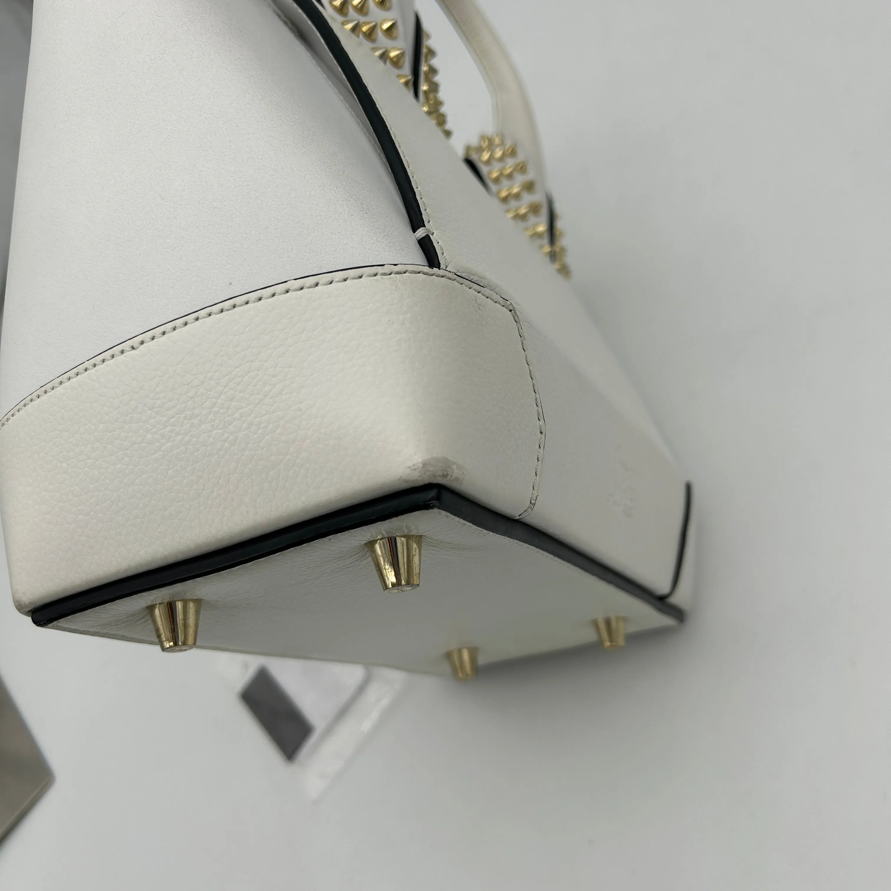 Christian Louboutin Eloise White Calfskin Small Tote Bag