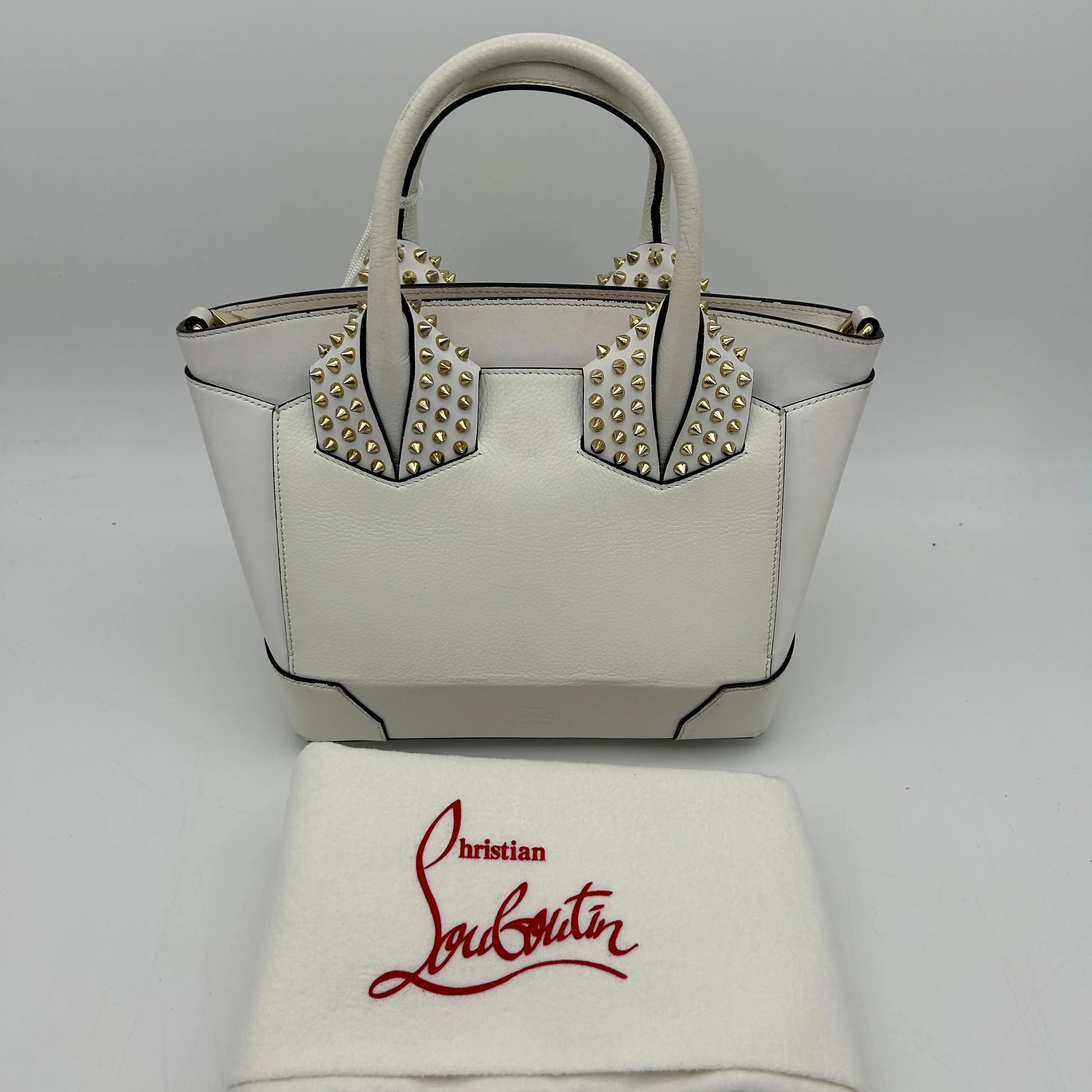 Christian Louboutin Eloise White Calfskin Small Tote Bag