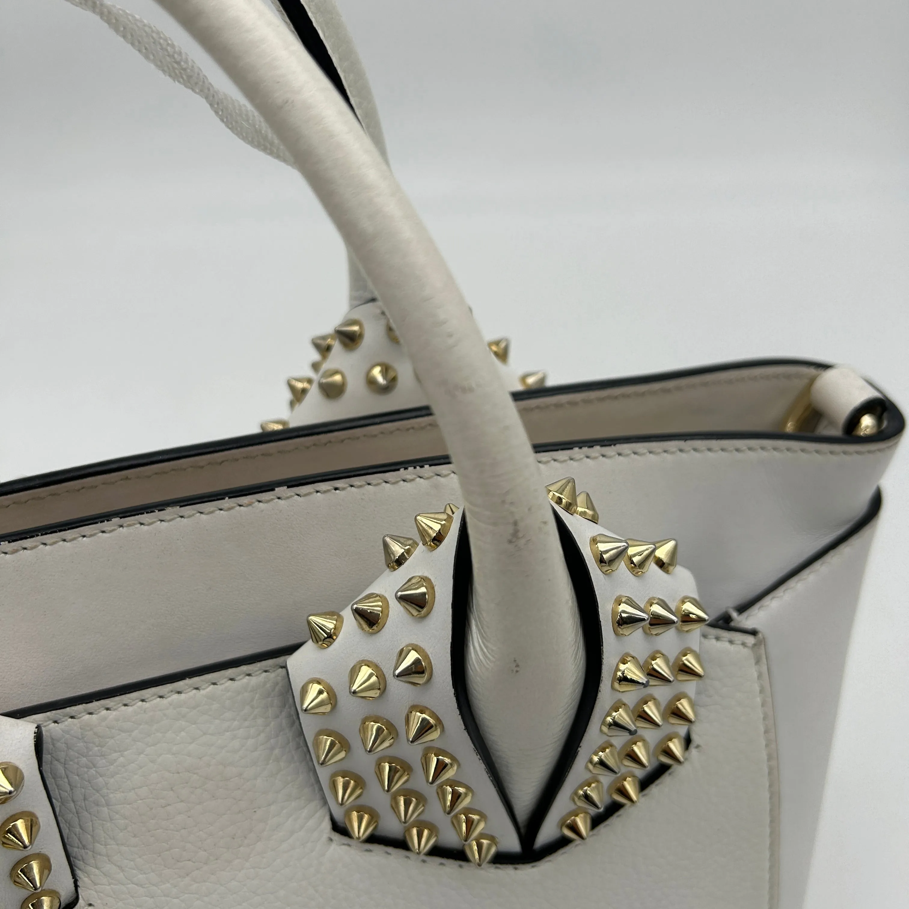 Christian Louboutin Eloise White Calfskin Small Tote Bag