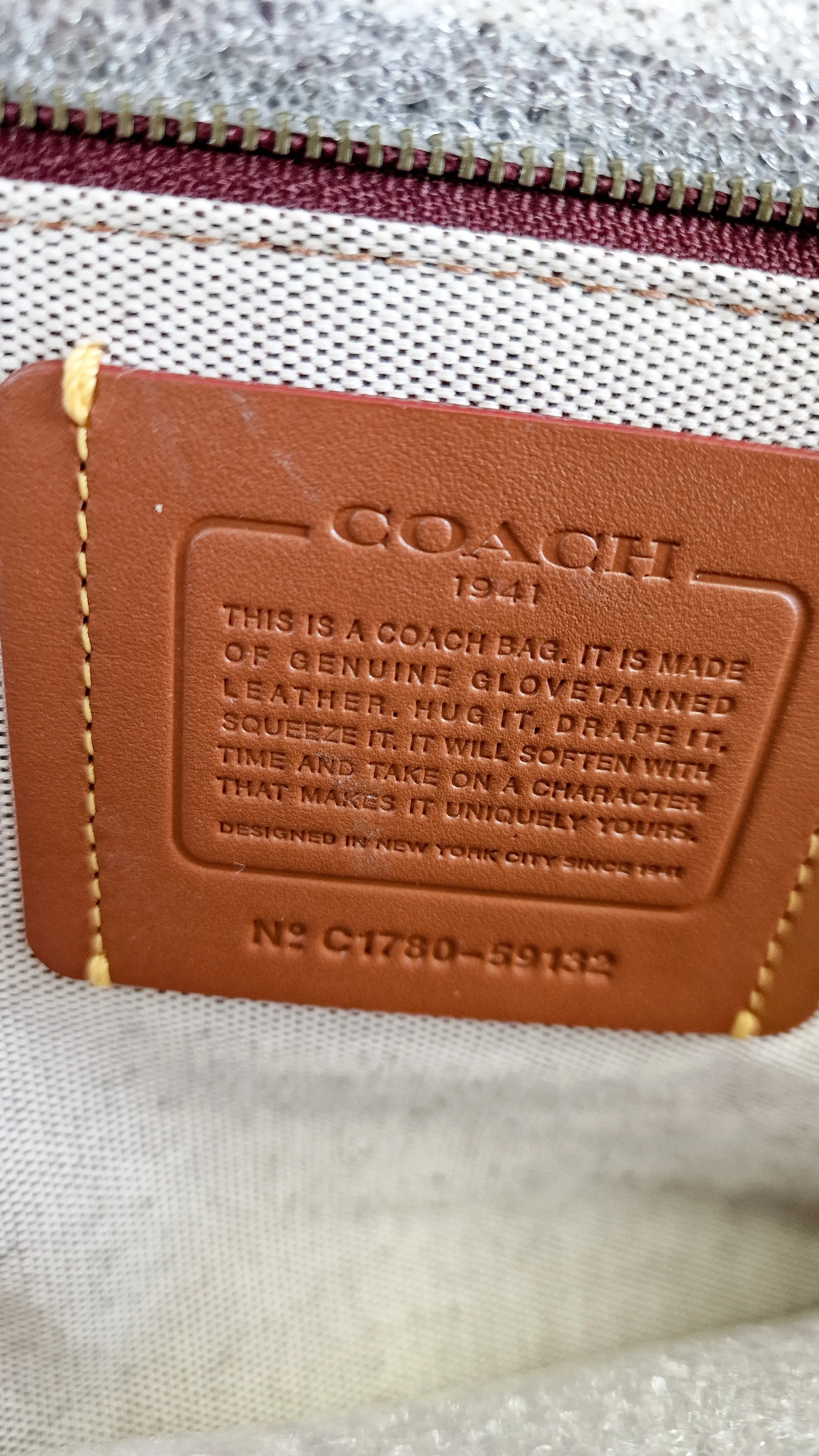 Coach 1941 Dakotah Satchel in Beechwood Smooth Leather - Tophandle Crossbody Handbag - Coach 59132