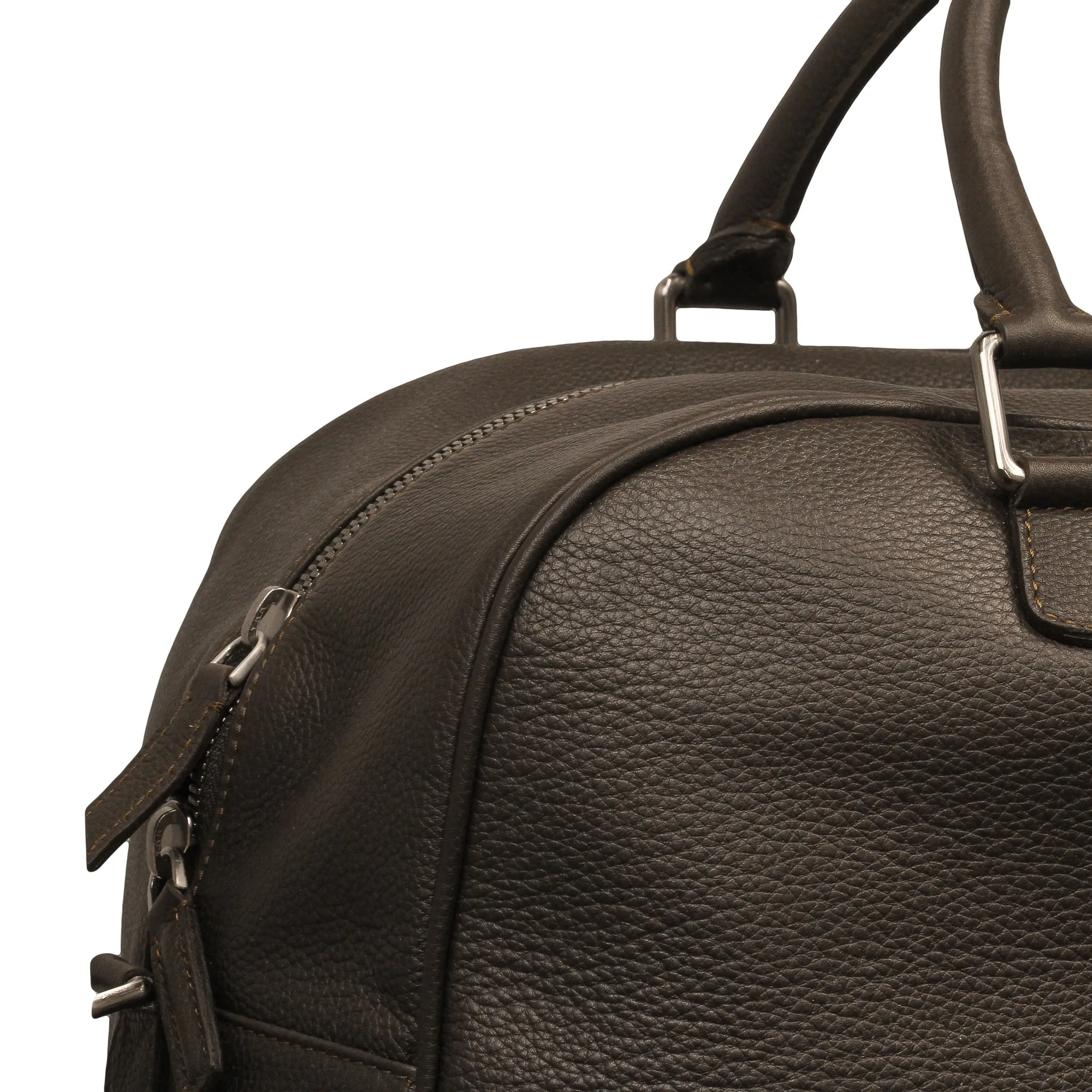 Dark Brown Full Grain Calf-Leather Weekender Bag - Anderson's