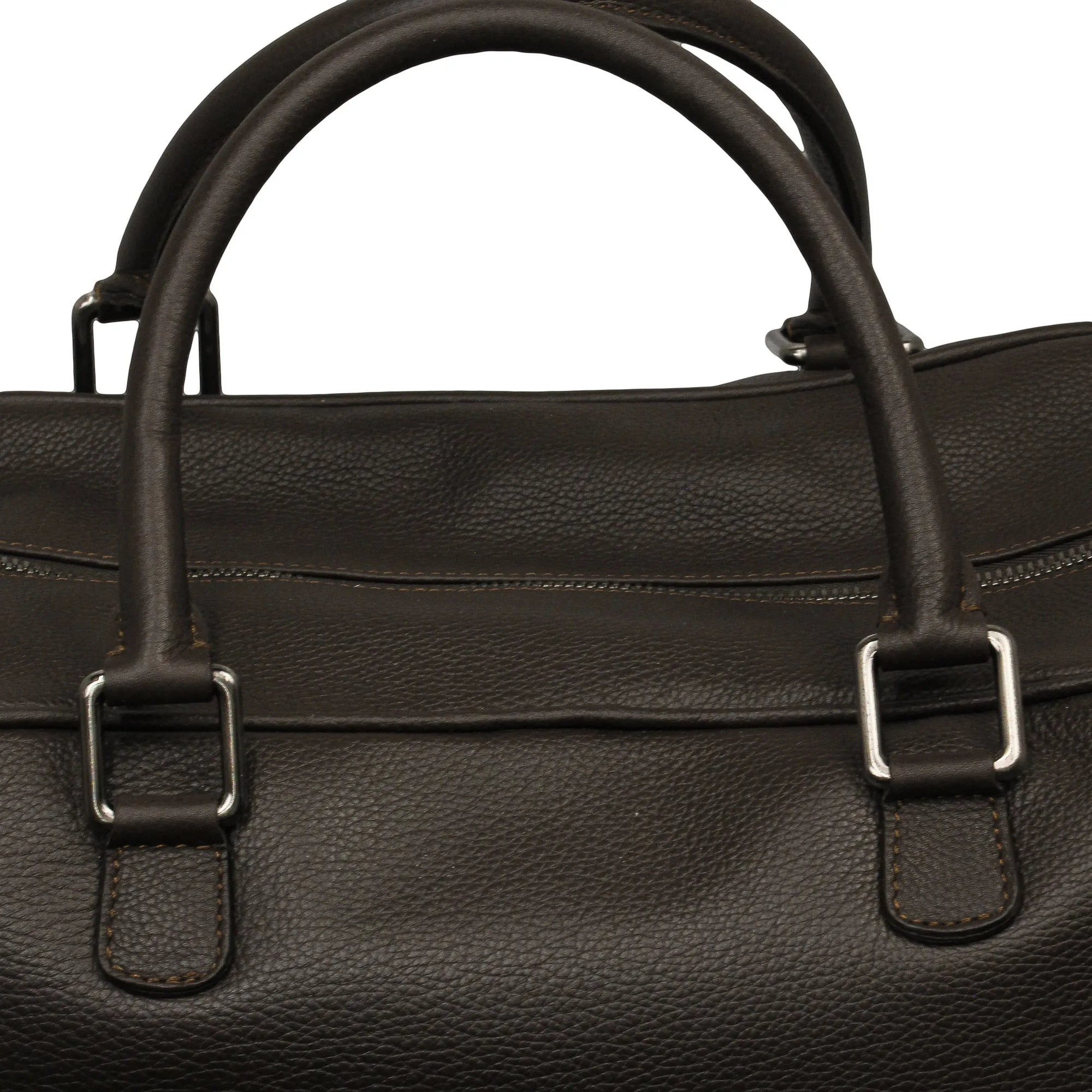 Dark Brown Full Grain Calf-Leather Weekender Bag - Anderson's