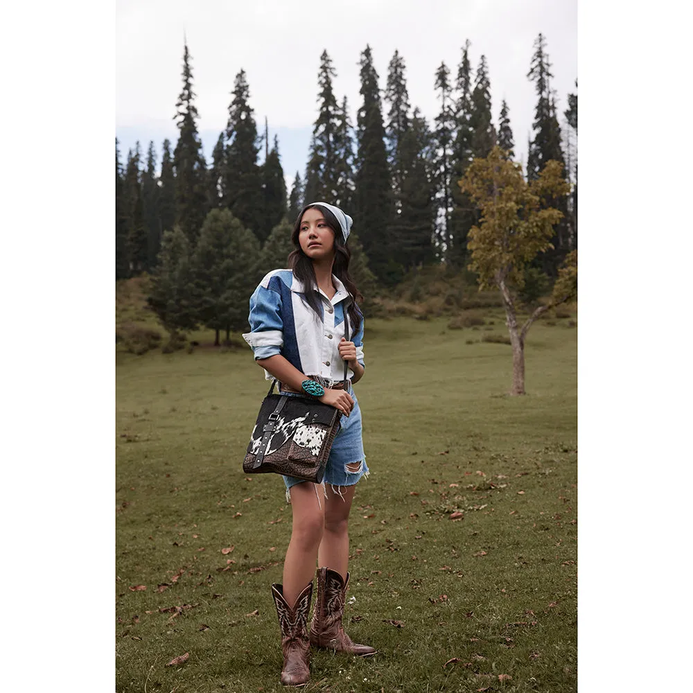 East Fork Ranch Leather & Hairon Bag