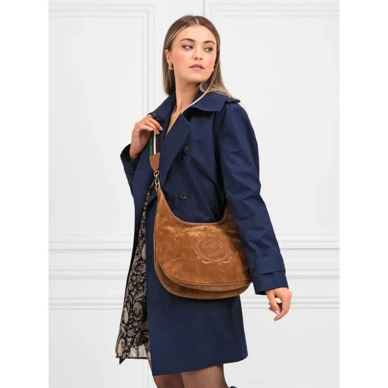 Fairfax & Favor Richmond Hobo Ladies Suede Handbag - Tan