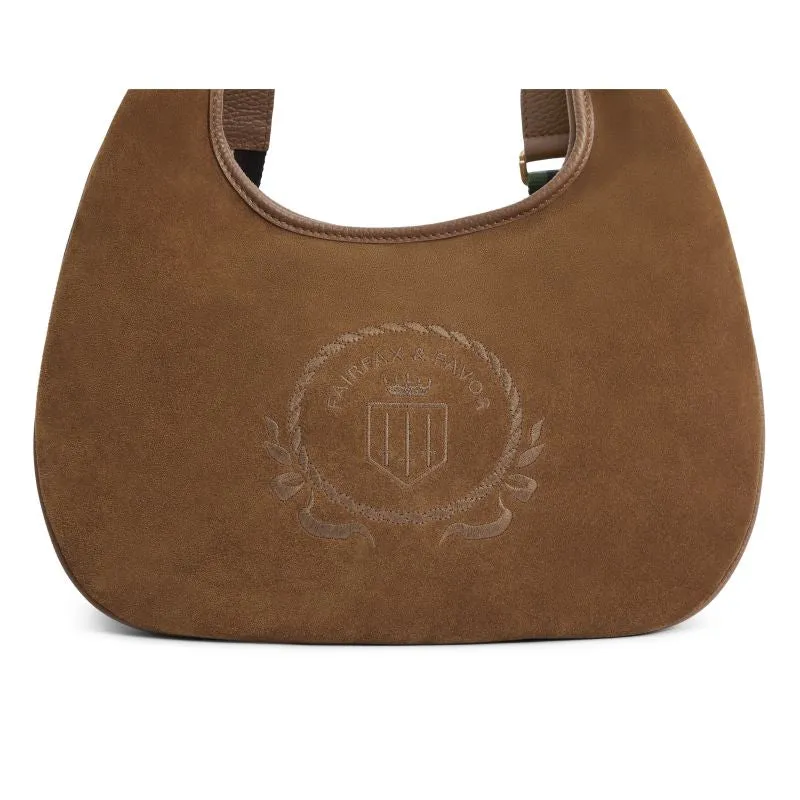 Fairfax & Favor Richmond Hobo Ladies Suede Handbag - Tan