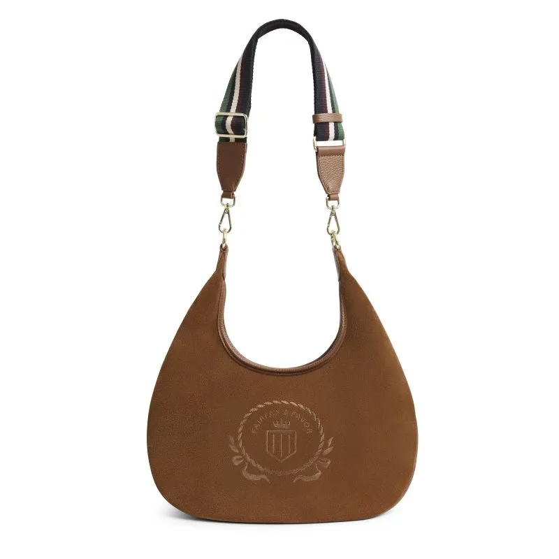 Fairfax & Favor Richmond Hobo Ladies Suede Handbag - Tan