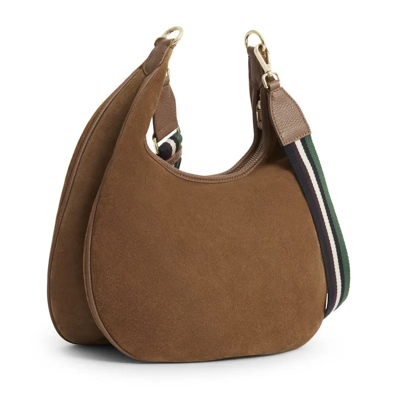 Fairfax & Favor Richmond Hobo Ladies Suede Handbag - Tan