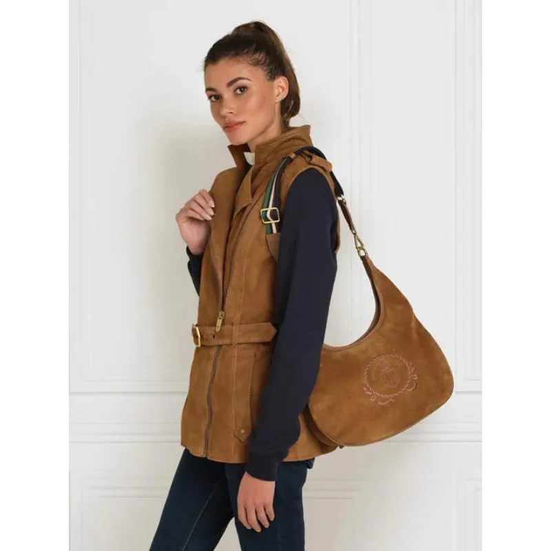 Fairfax & Favor Richmond Hobo Ladies Suede Handbag - Tan