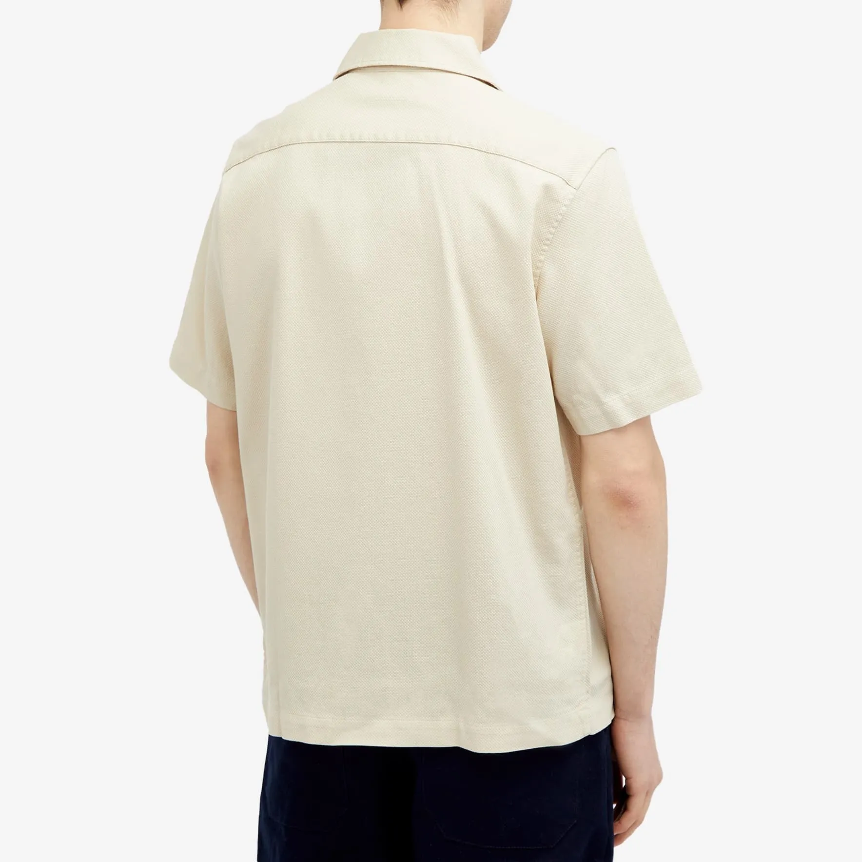 Fred Perry Pique Short Sleeve Vacation Shirt, cream