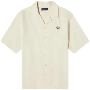 Fred Perry Pique Short Sleeve Vacation Shirt, cream