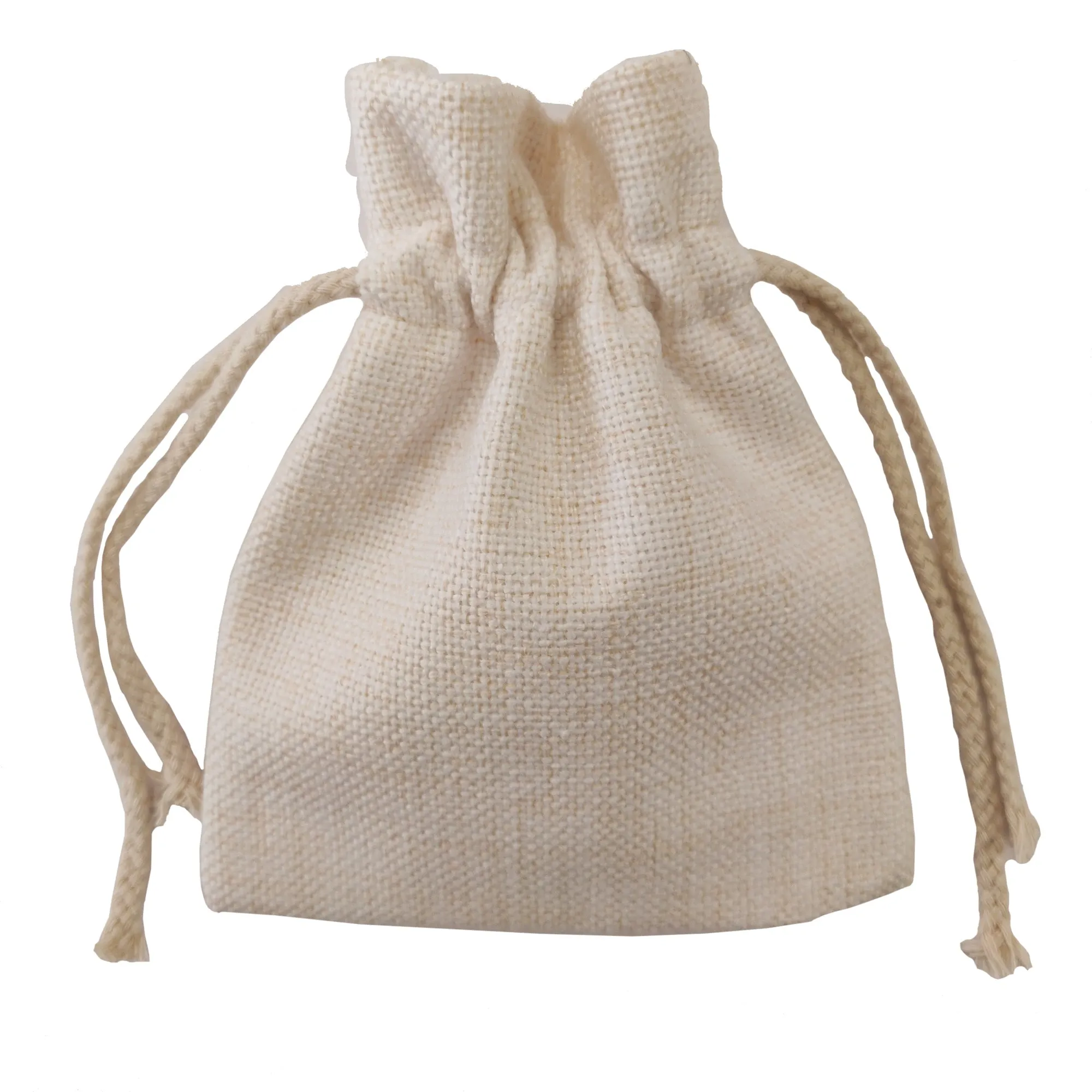 FULL CARTON - 100 x DOUBLE DRAWSTRING Bags - Thick Linen - 15cm x 20cm