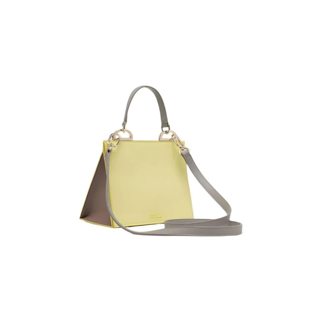 Furla Futura Mini Top Handle - Roxy Yellow, Beige and Gold