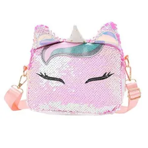 Girls Unicorn Sequins Bag Glitter Crossbody Purse Shoulder Bag