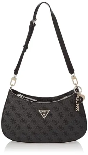 GUESS Noelle Top Zip Shoulder Bag, Coal Logo, One Size