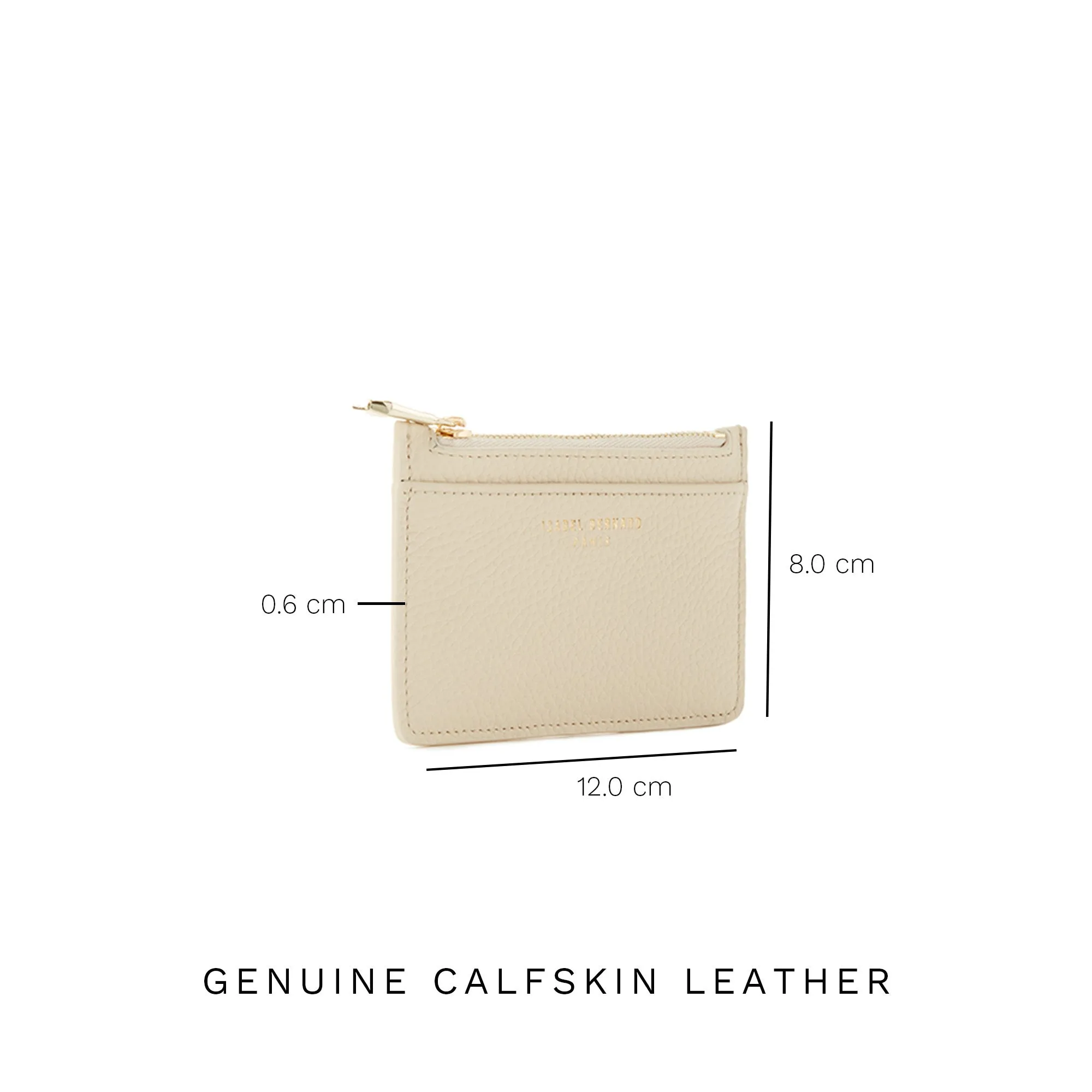 Honoré Aveline cream calfskin leather card holder