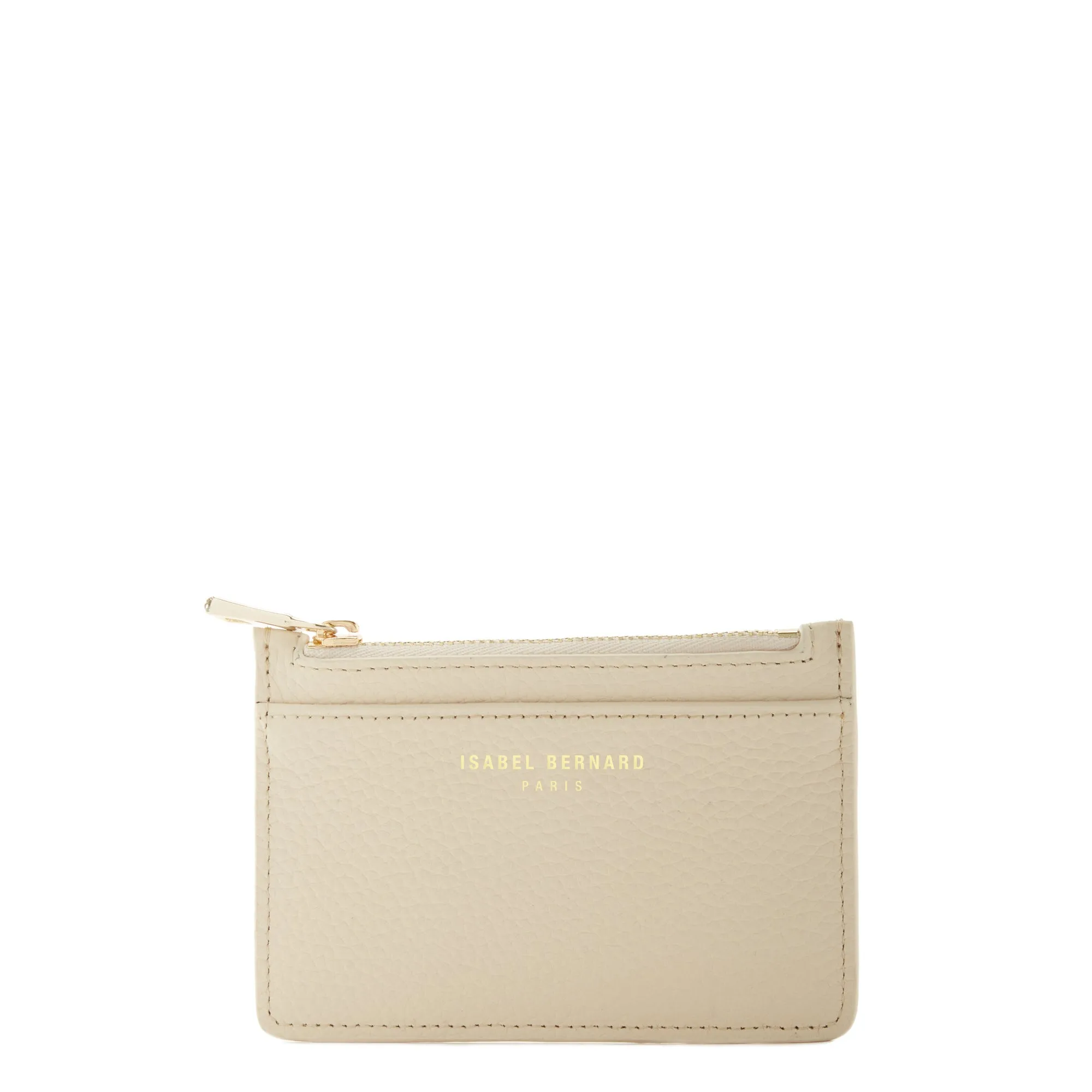 Honoré Aveline cream calfskin leather card holder