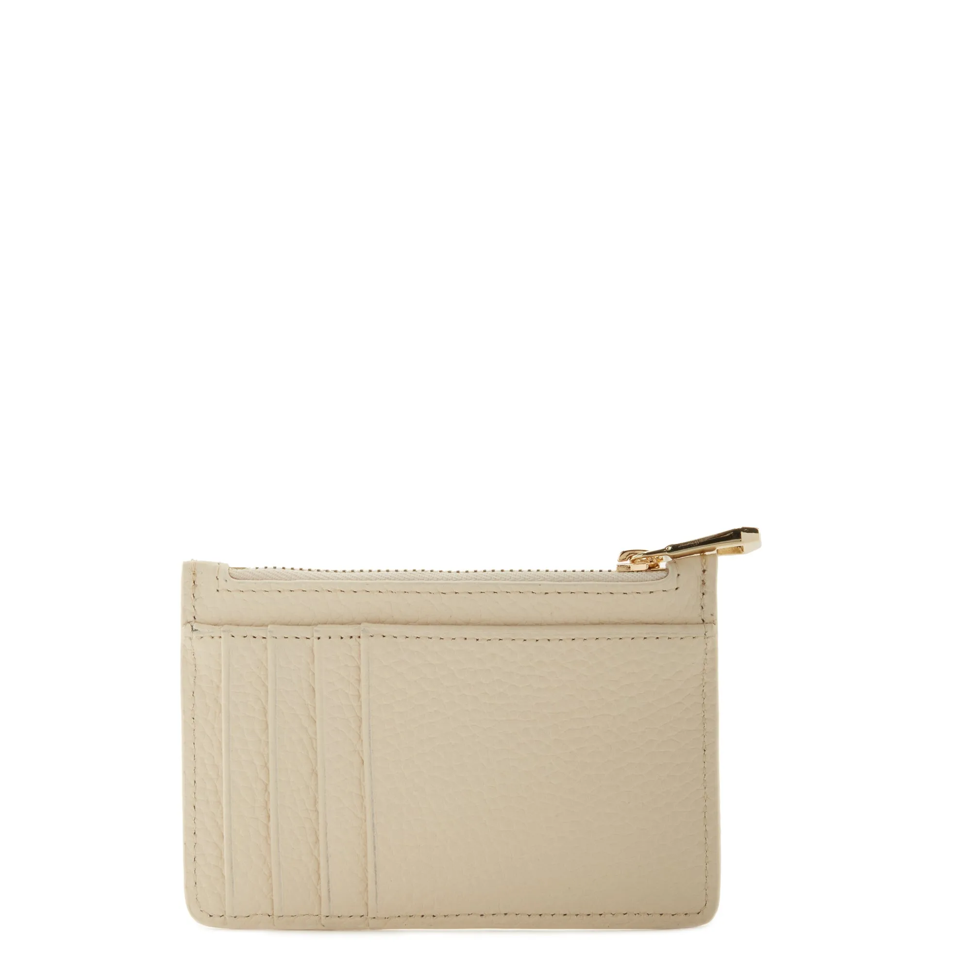 Honoré Aveline cream calfskin leather card holder