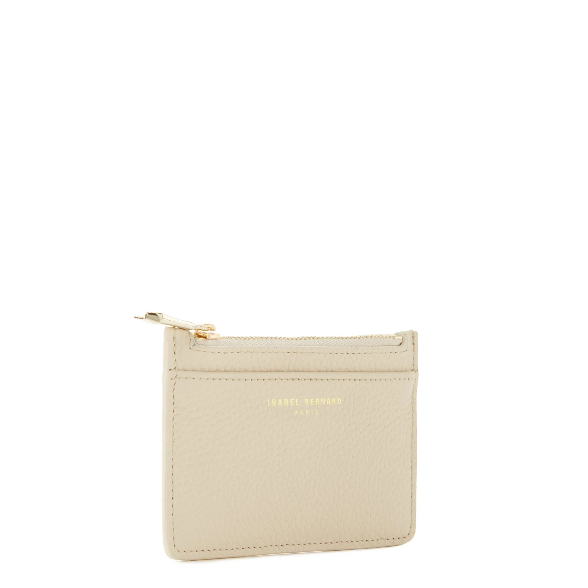 Honoré Aveline cream calfskin leather card holder