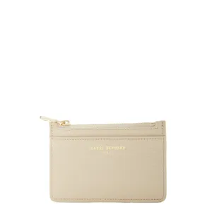 Honoré Aveline cream calfskin leather card holder