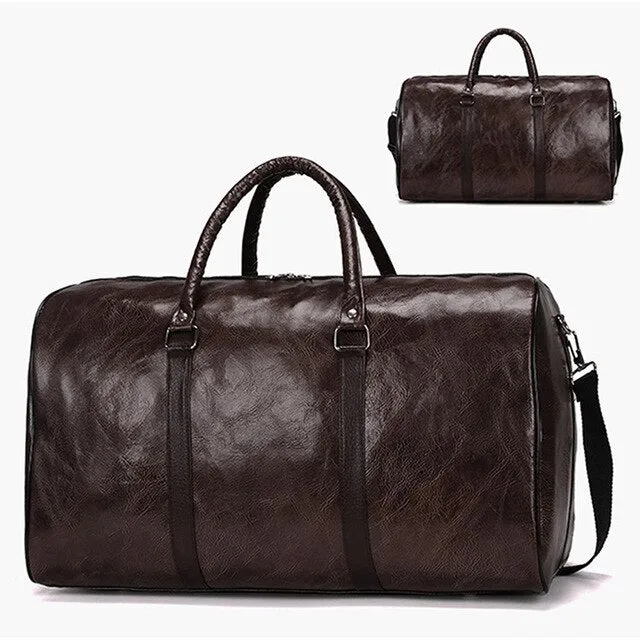 Leather Travel Bag Large Duffle Independent Big Fitness Bags Handbag