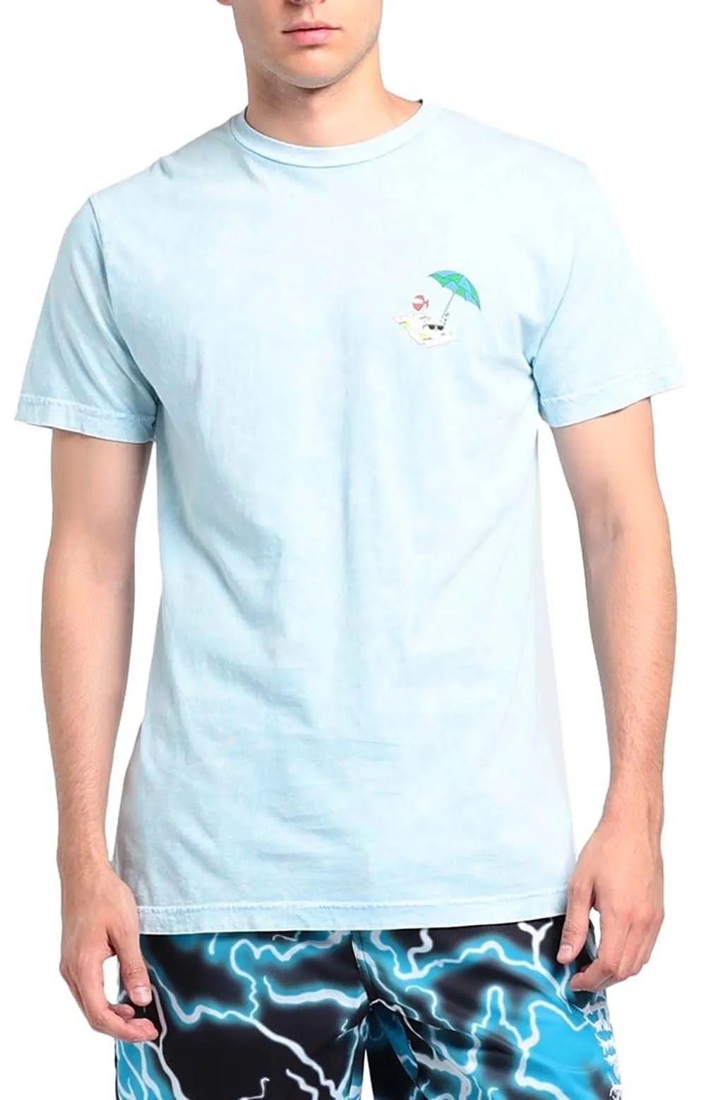 Lifes A Beach T-Shirt - Light Blue Mineral Wash