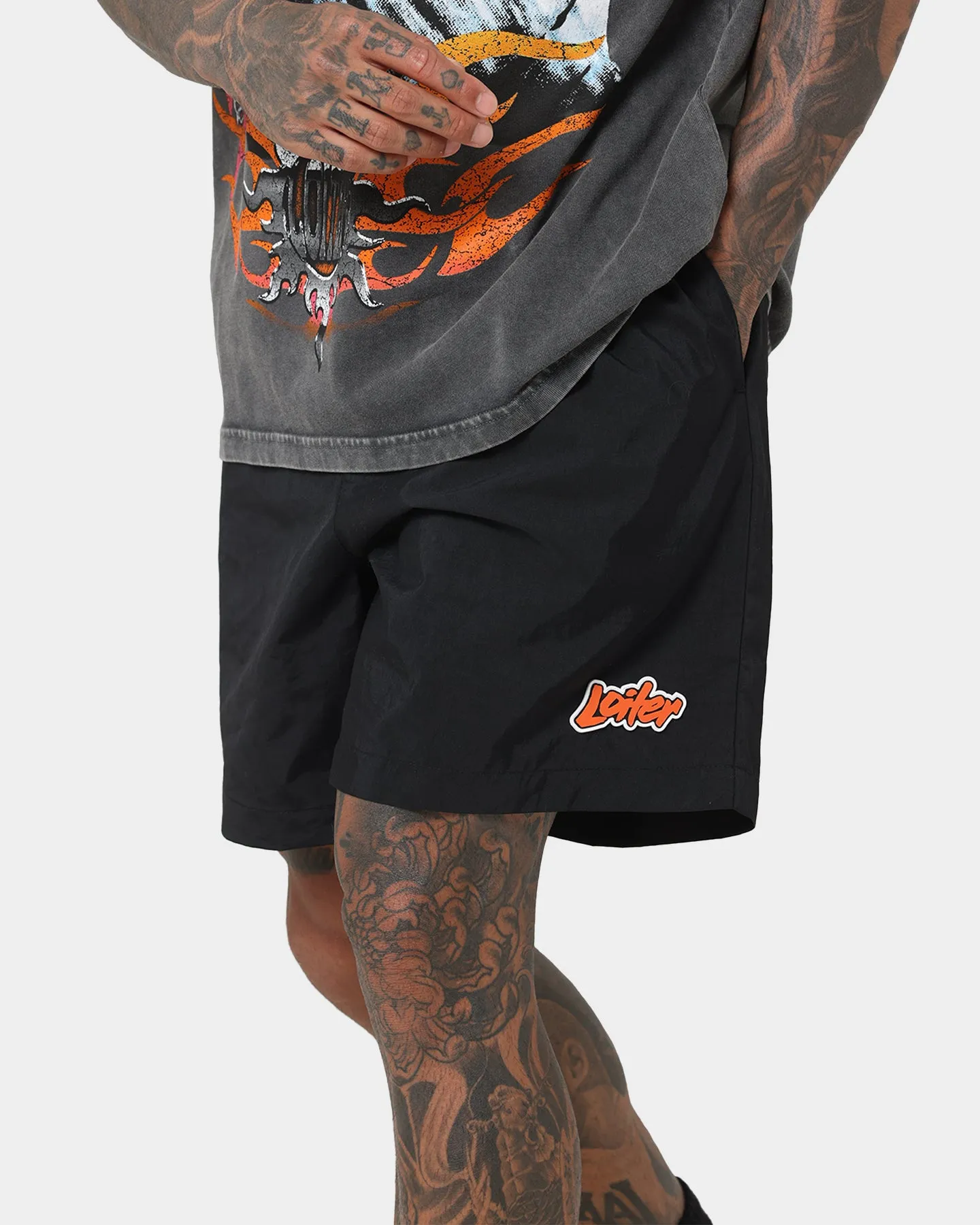 Loiter Inferno Beach Shorts Black/Black