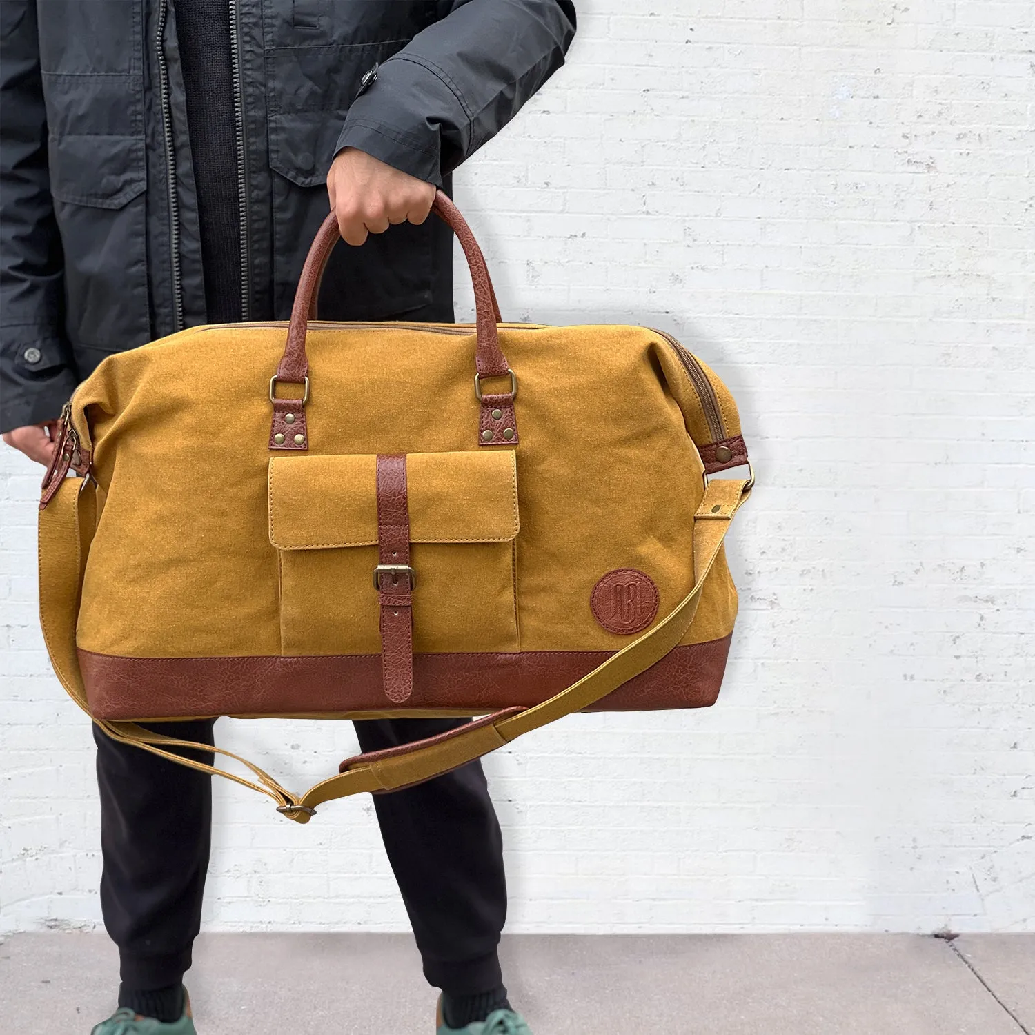 Mona B Canvas Travel/Gym/Sports Duffel Bag: City Slicker