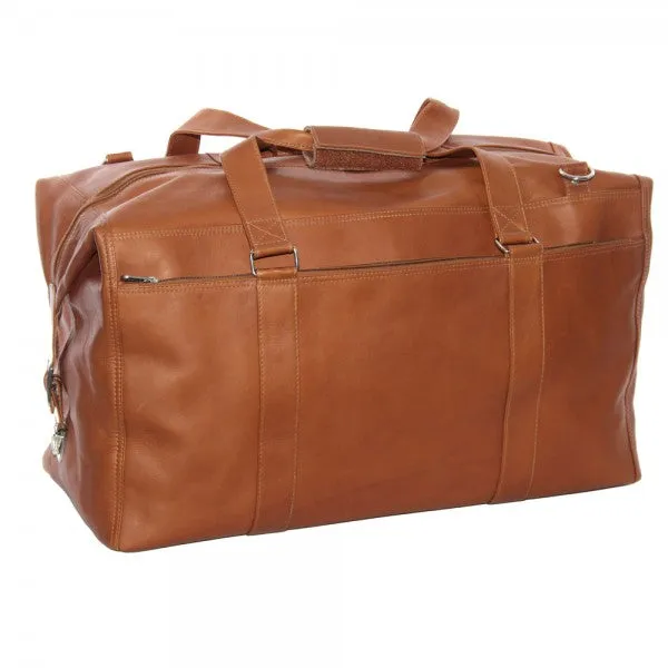 Piel Leather Extra Large Zip Pocket Duffel Bag