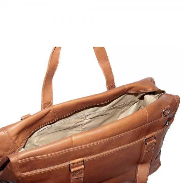 Piel Leather Extra Large Zip Pocket Duffel Bag