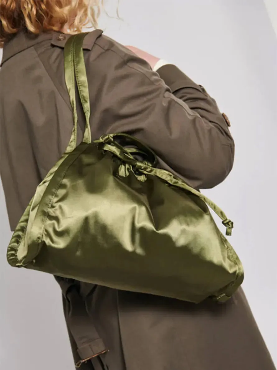 Sage Shiny Twill Bag