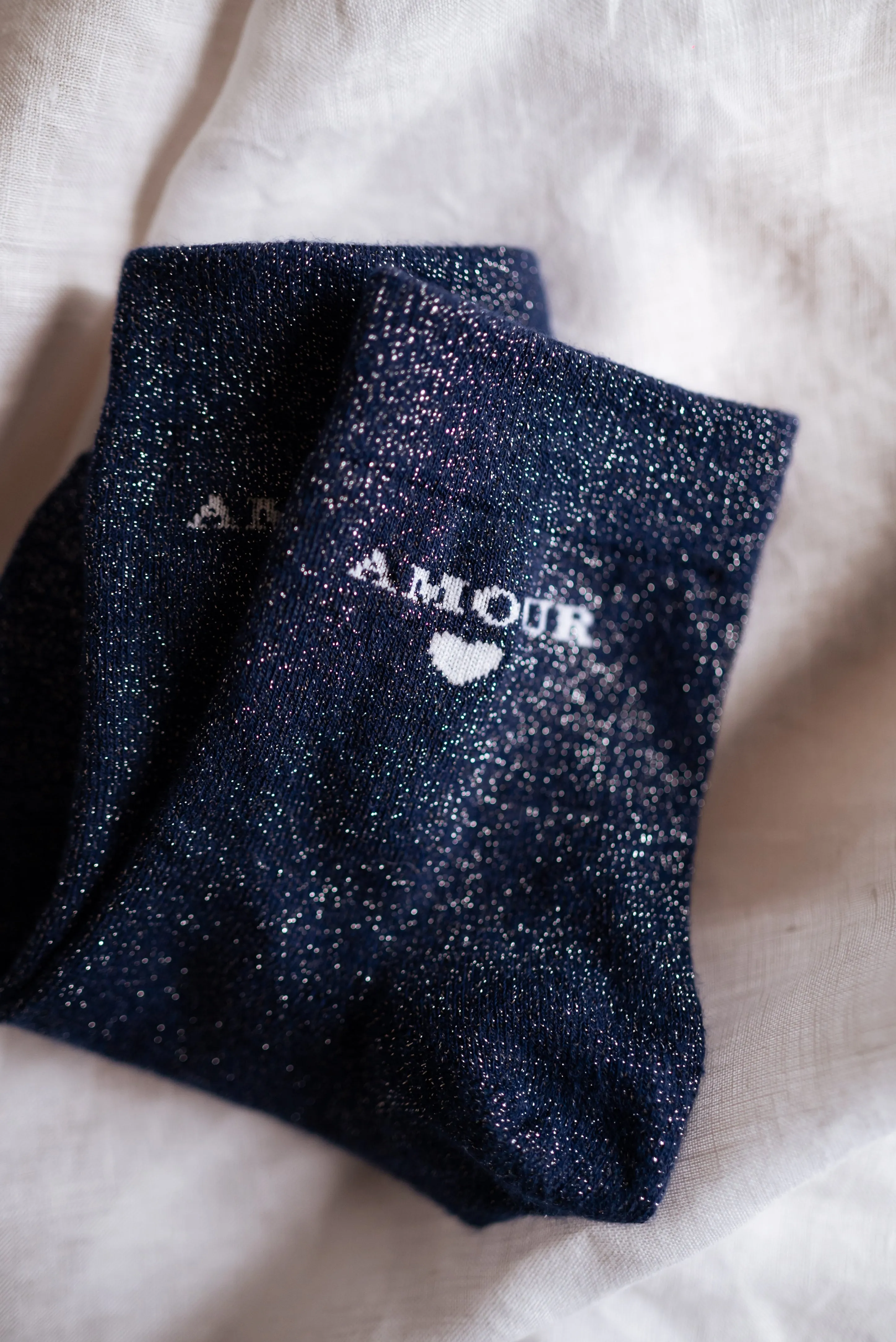 Shiny Blue Amour Socks