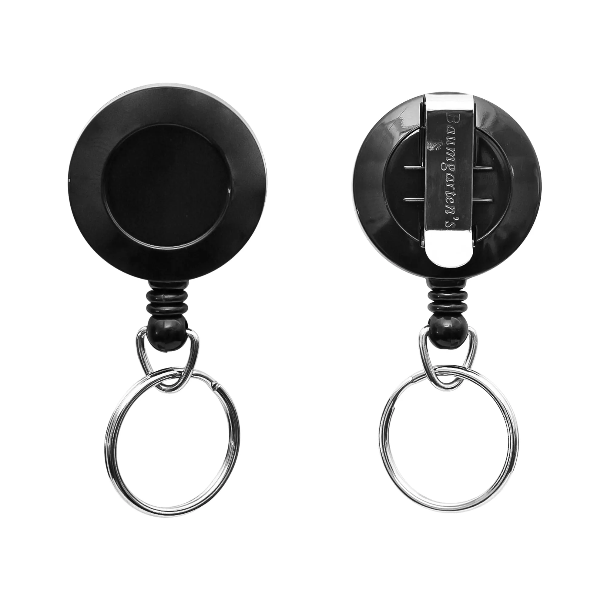 SICURIX Standard ID Badge Reel Round Belt Clip Strap BLACK (68874)