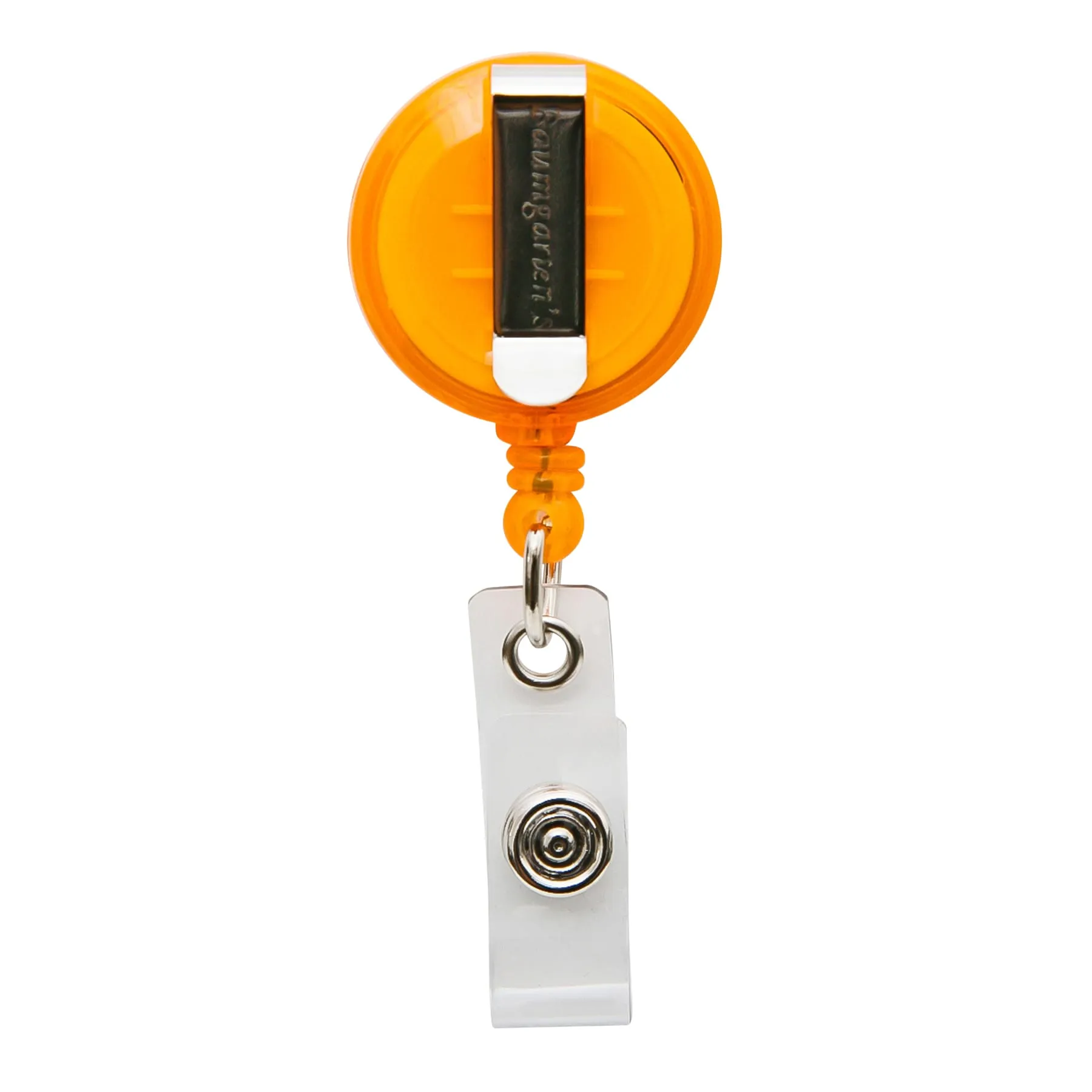 SICURIX Standard ID Badge Reel Round Belt Clip Strap Orange (68855)