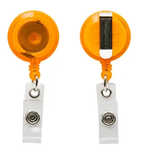 SICURIX Standard ID Badge Reel Round Belt Clip Strap Orange (68855)