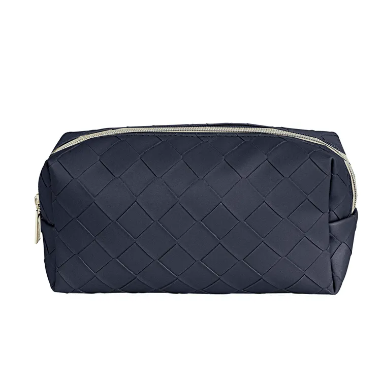 Small Woven Beauty Bag | Navy