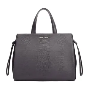 Sophisticated Black Leather Tote Bag for Women by Maria Carla - Model ANNA ANN-14649